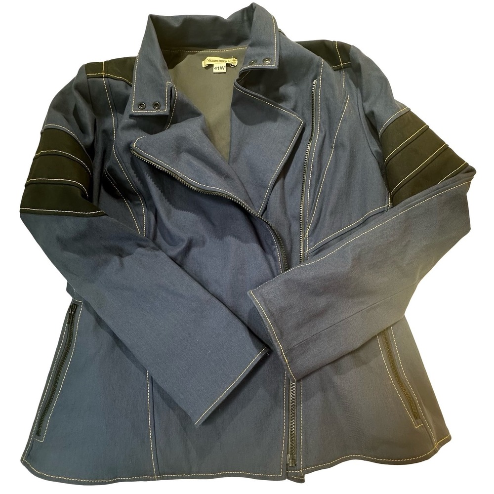 Volante Design "Hacker" Moto Jacket Blue Canvas - Size 41W (L/XL) - Picture 6 of 16